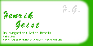 henrik geist business card